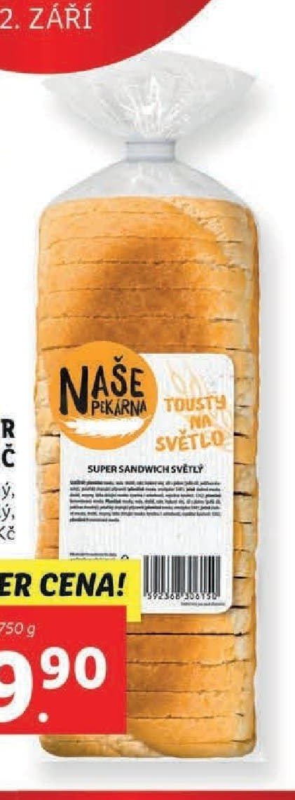 Naše pekárna tousty světlé