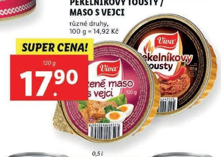 Pekelníkovy tousty / maso s vejci Viva