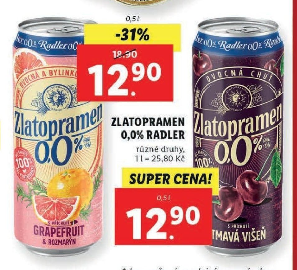 Zlatopramen 0,0 % radler