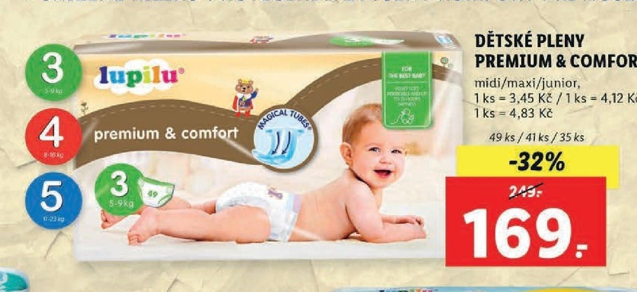 Dětské pleny premium & comfort