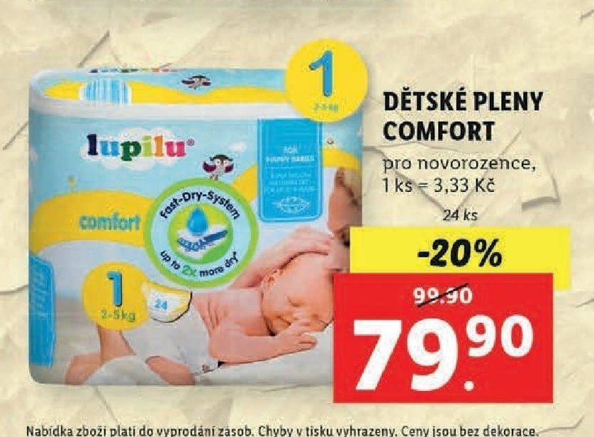 Dětské pleny comfort pro novorozence