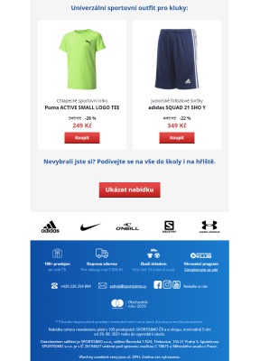 akční leták Sportisimo 29.8.2021-3.9.2021
