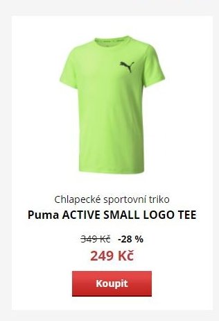 Chlapecké sportovní triko Puma ACTIVE SMALL LOGO TEE