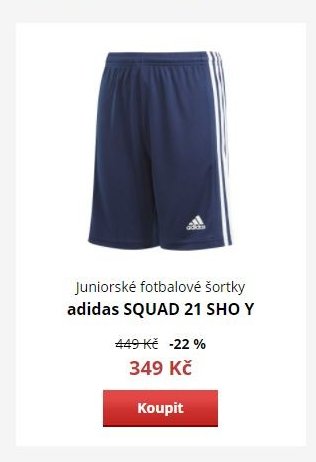 Juniorské fotbalové šortky adidas SQUAD 21 SHO Y