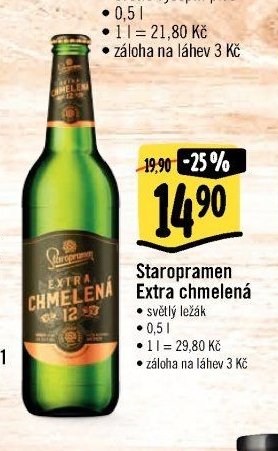 Staropramen Extra chmelená