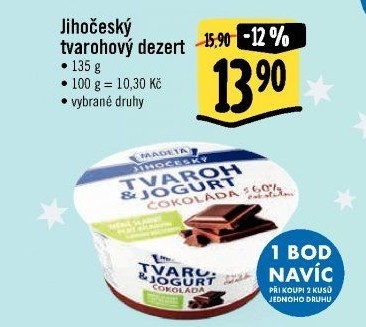 Dezert tvaroh s jogurtem jihočeský Madeta