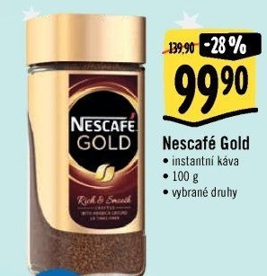 Instantní kávy Nescafé Gold