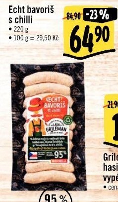 Klobásy Echt Bavoriš Láďa Grileman Kostelecké uzeniny