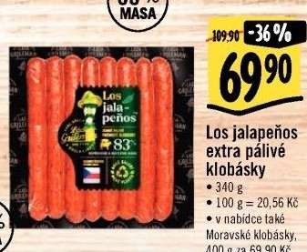 Klobásy na grilování Los Jalapeňos Kostelecké uzeniny