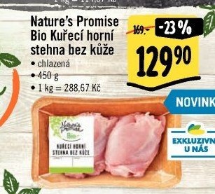 Kuřecí stehna bio Nature'