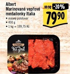 Marinované vepřové medailonky Italia Od řezníka na gril Albert