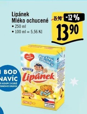 Nápoj mléko ochucené Lipánek