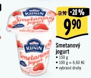 Ochucený jogurt smetanový Kunín