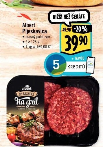 Pljeskavica Od řezníka na gril Albert