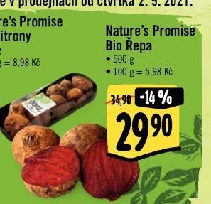 Řepa červená bio Nature'