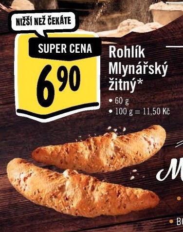 Rohlík Mlynářský žitný Albert