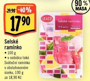 Šunka selské ramínko LE&amp