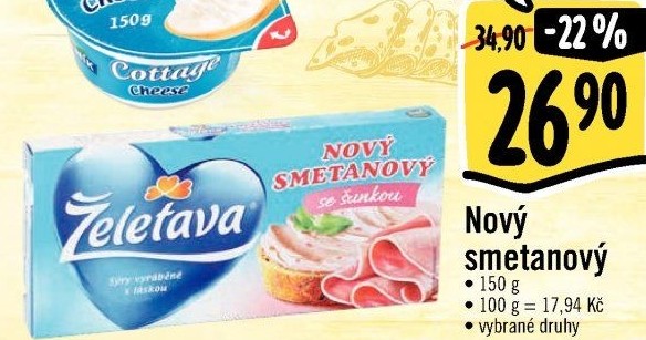 Sýr tavený Nový smetanový Želetava