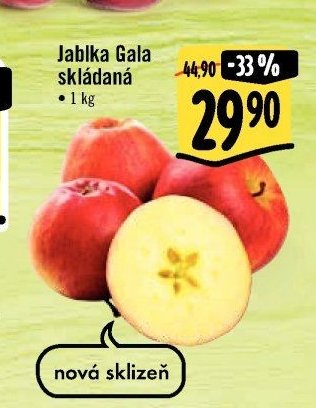 Jablka Gala skládaná