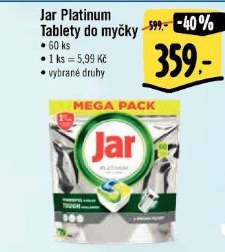 Kapsle do myčky Platinum Jar