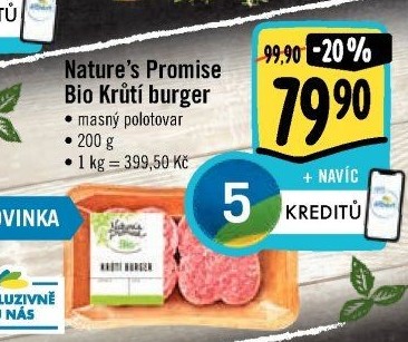 Krůtí burger bio Nature'