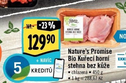 Kuřecí stehna bio Nature'