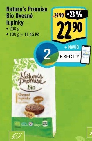 Lupínky ovesné celozrnné bio Nature'