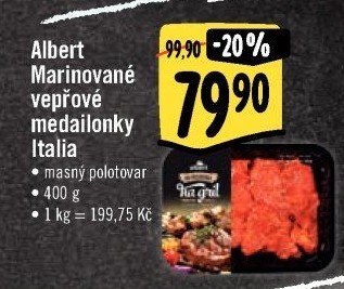 Marinované vepřové medailonky Italia Od řezníka na gril Albert