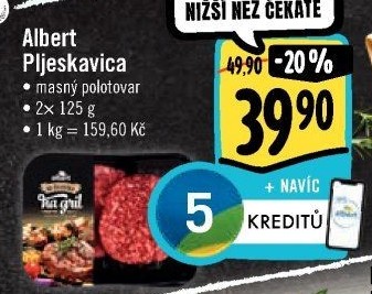 Pljeskavica Od řezníka na gril Albert