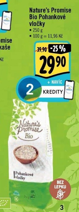 Pohankové vločky bio Nature'