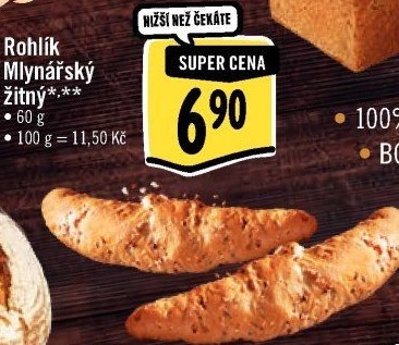 Rohlík Mlynářský žitný Albert