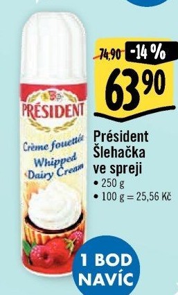 Šlehačka ve spreji Président