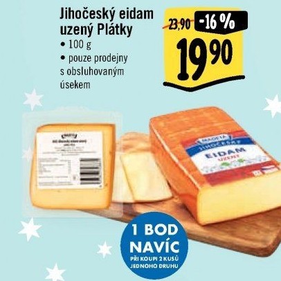 Sýr Eidam uzený 44% Jihočeský Madeta