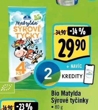 Sýrové tyčky bio Matylda Milko