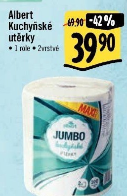 Utěrky kuchyňské 2vrstvé Jumbo Albert
