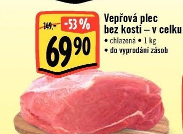 Vepřová plec bez kosti