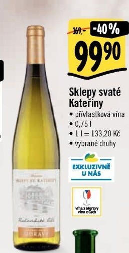 Vína Sklepy svaté Kateřiny - přívlastková