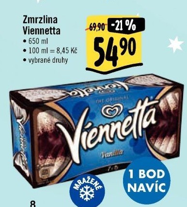 Zmrzlinová roláda Viennetta Algida