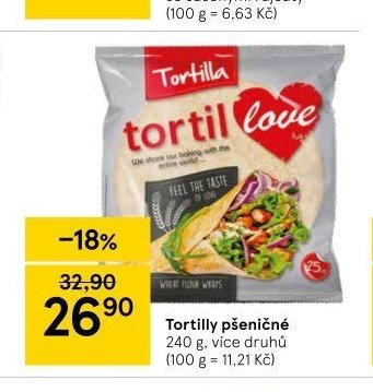 Tortilly pšeničné