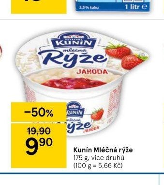 Kunín Mléčná rýže
