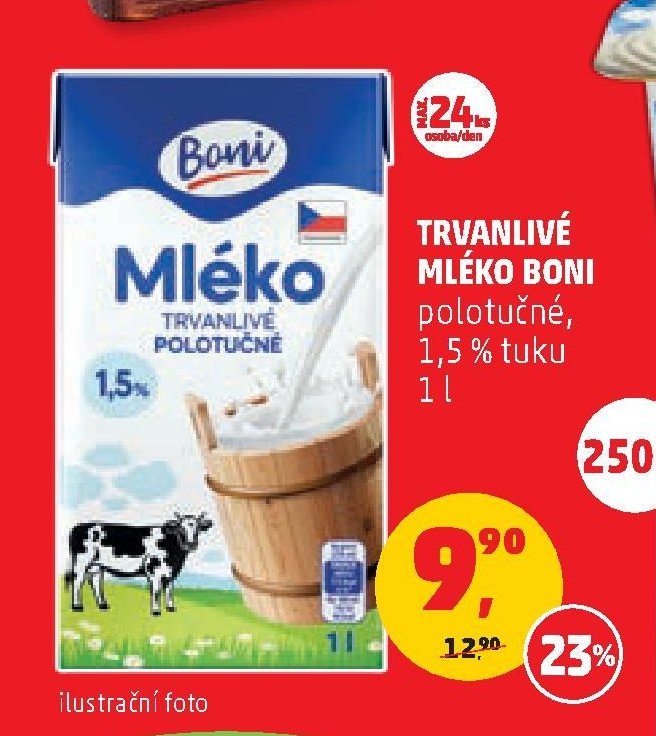 Trvanlivé mléko Boni