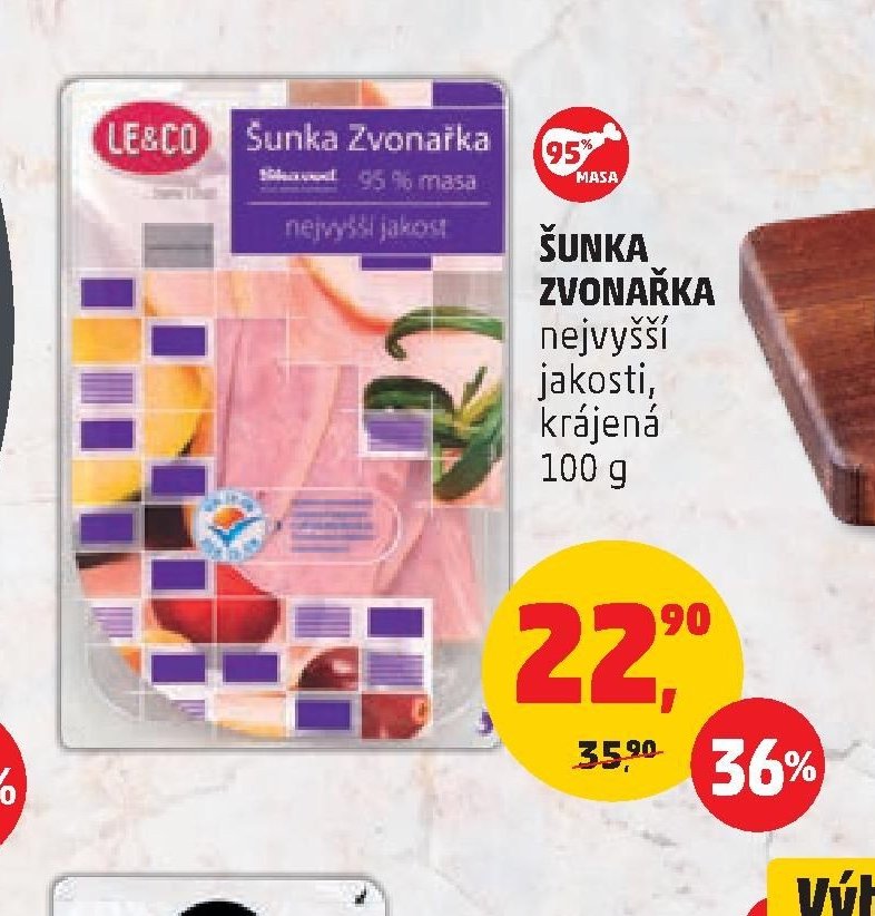 Šunka Zvonařka nejvyšší jakosti krájená 100 g