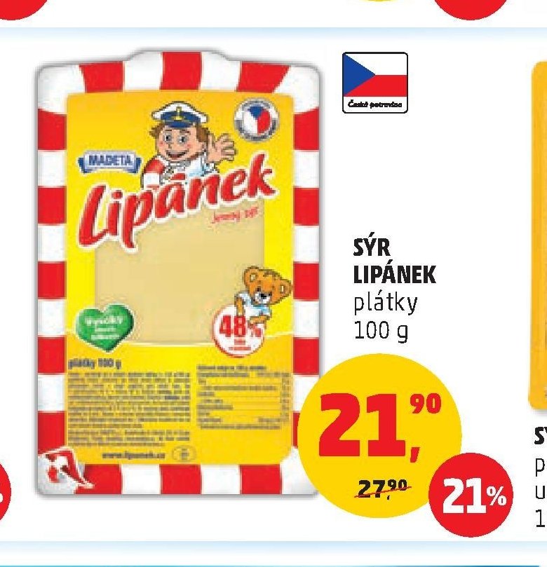 Sýr Lipánek plátky