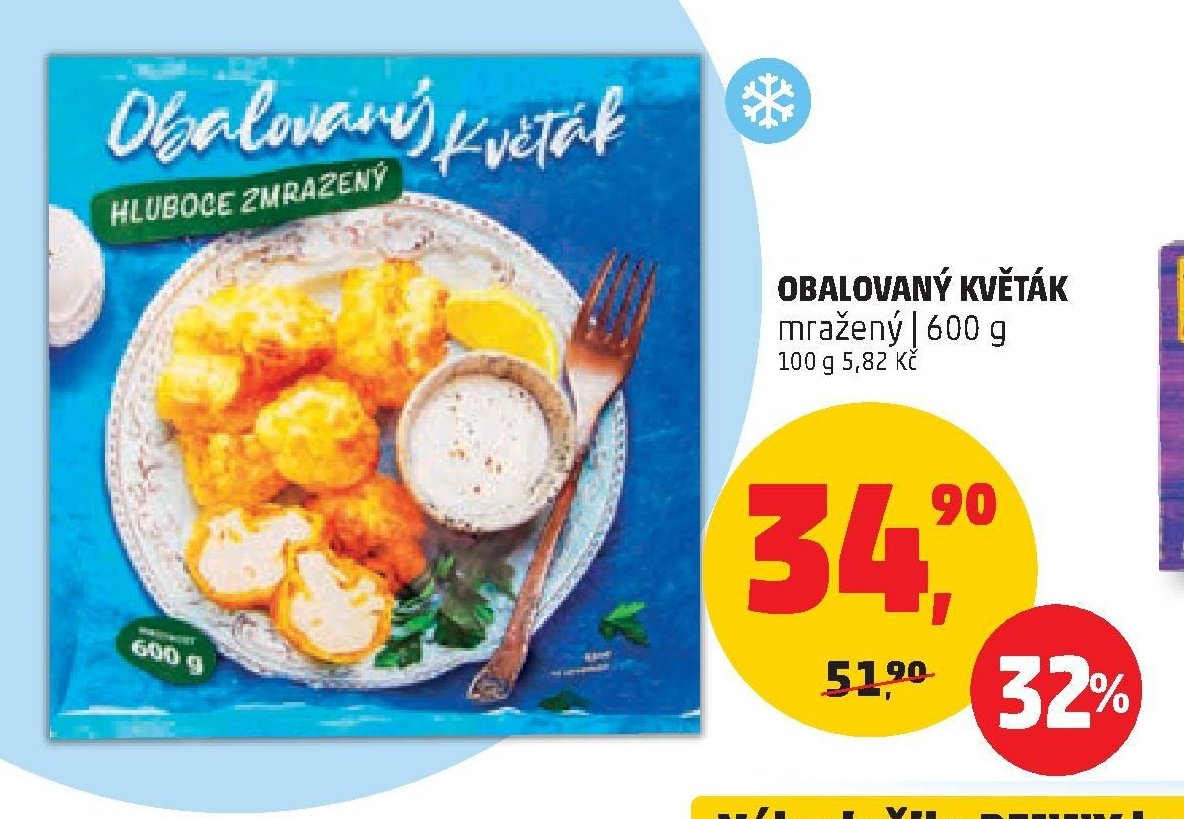 OBALOVANÝ KVĚTÁK mražený