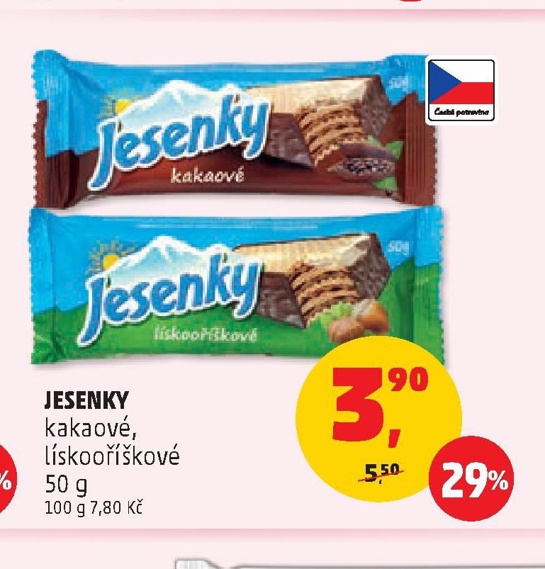 JESENKY kakaové, lískooříškové