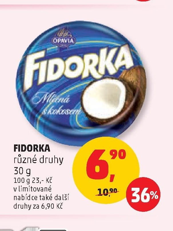 FIDORKA různé druhy