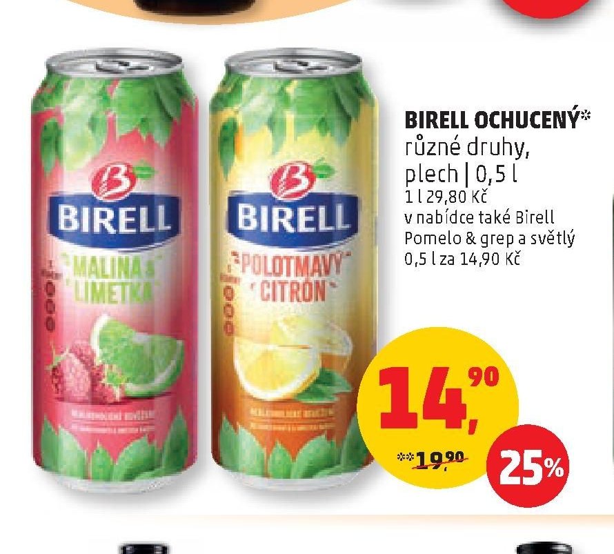 BIRELL OCHUCENÝ různé druhy, plech | 0,5 l