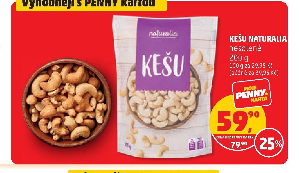 KEŠU NATURALIA nesolené 200 g