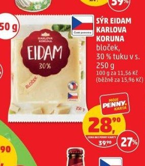 Sýr Eidam Karlova Koruna