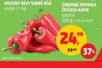 Červená paprika špičatá kapie